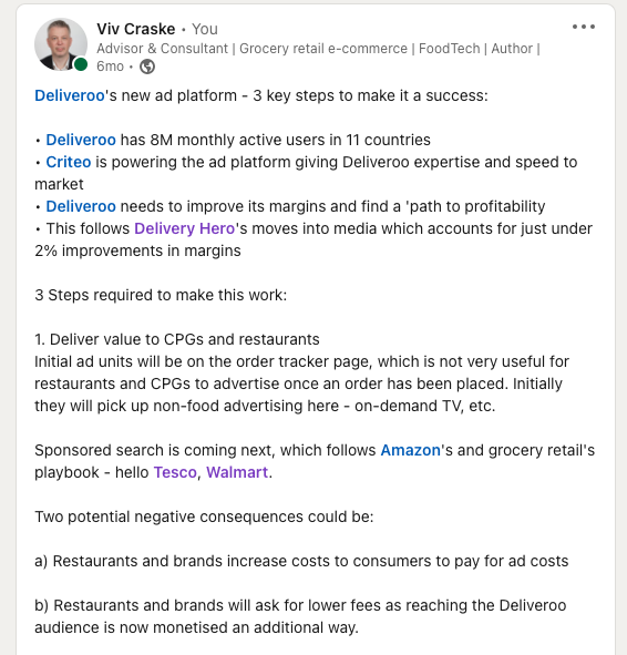 Deliveroo’s new ad platform – 3 key steps to make it a success