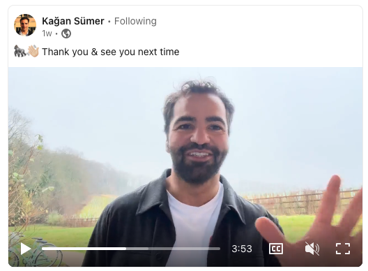 Is this Kağan Sümer’s ‘goodbye from Gorillas’ video?